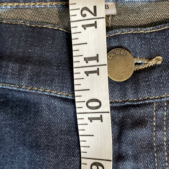 DL 1961 Vince Casual Straight Jeans Size 38X29 Mid Rise Dark Wash Stretch - Picture 5 of 11